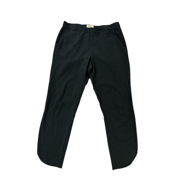 Marine Layer Pants Cropped Pull On Washed Black Tencel Elastic Waist  Sz Small - Picture 3 of 12
